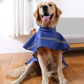 Teddy Golden Retriever Grote hond Praktische reflecterende ademende regenjas, maat: L, (blauw)