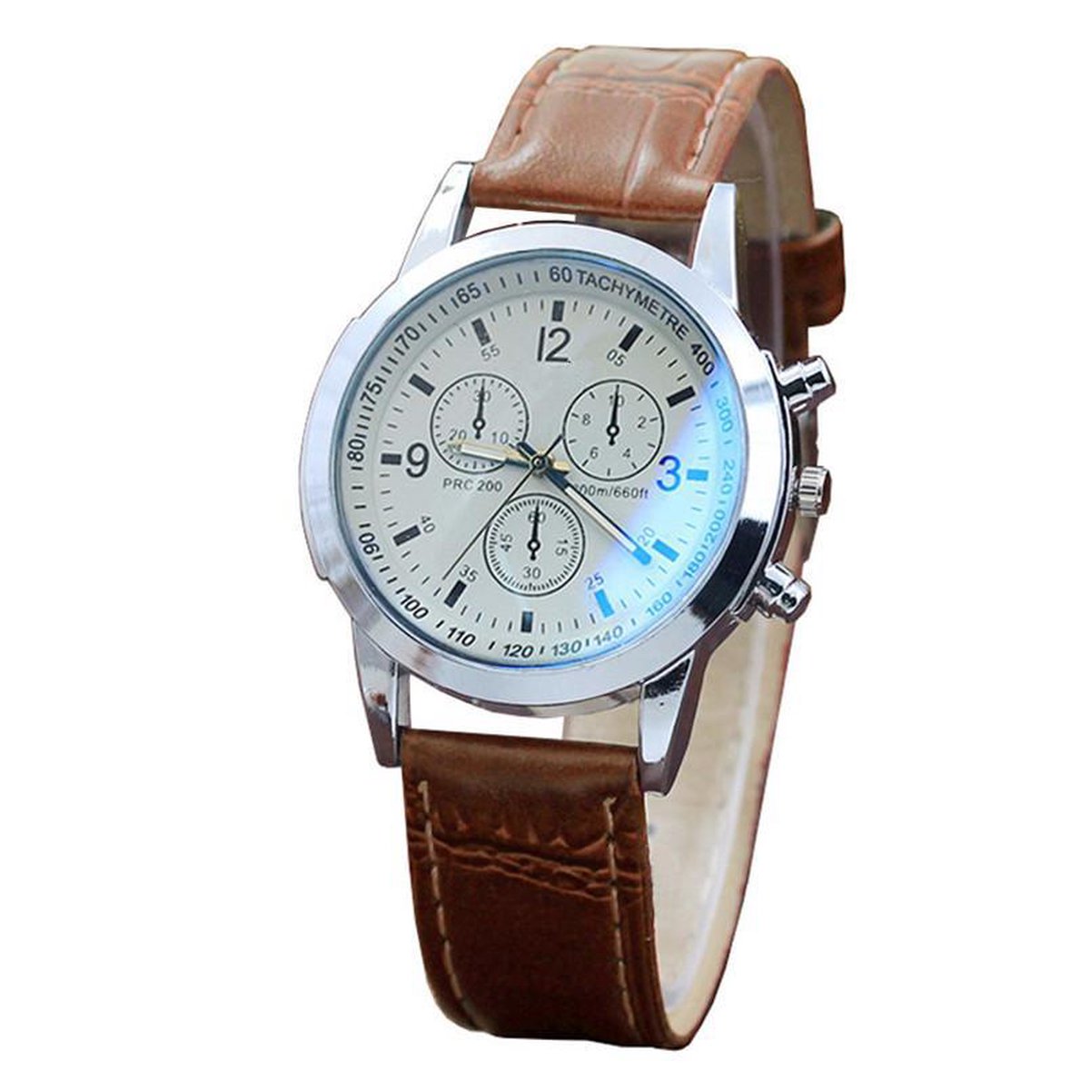 Geboorteplaats zegen overzien WiseGoods WS1222 - Luxe Quartz Horloge Heren - Herenhorloge met Lederen  Band - Bruin -... | bol.com