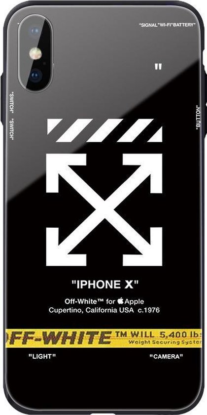 Ambitieus rietje overzien iPhone X / XS (10) Case Cover - Bescherm hoes - Off-White - Zwart -  Geschikt voor... | bol.com