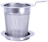 Theefilter met lekbakje | RVS | Ø 7 cm | losse thee | TeaLogic