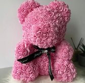 Teddybeer|Beer|Cadeau|Valentijn|Voor haar|Moederdag|Liefde|Gift|Roos|Rozen|Rozenbeer (40 cm)