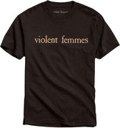 Violent Femmes Heren Tshirt -L- Salmon Pink Vintage Logo Zwart