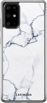 Samsung S20 Plus hoesje siliconen - Marmer grijs | Samsung Galaxy S20 Plus case | multi | TPU backcover transparant