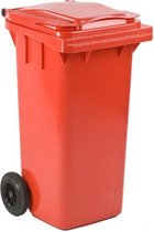 Minicontainer 120 liter rood - Container 120 liter - Kliko 2 wielen