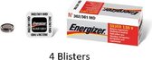 4 stuks (4 blisters a 1 stuk) Energizer 362 / 361 Horloge batterij Zilver Oxide SR721SW