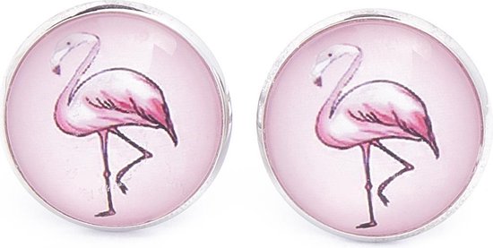Manchetknopen - flamingo Roze