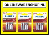 Batterijen Philips AAA   3 Pakjes.