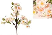 Prunus kunstbloemen kunsttak - wit-roze - 80 cm