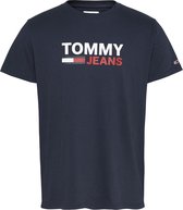 Tommy Hilfiger Sportshirt - Maat L  - Mannen - navy/wit/rood