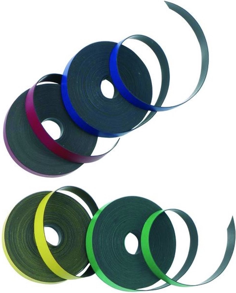 Nobo Magnetische Verdeeltape op Rol voor Whiteboard - 2meter lang en 5mm breed - Groen