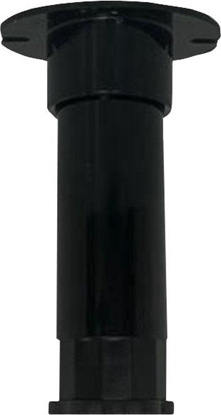 FLE - Kunststof verstelbare meubelpoot zwart rond ø 3 cm en hoogte 10 cm