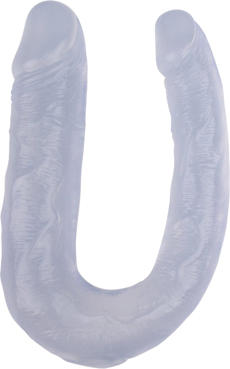Hi-Rubber - Dubbele Dildo - 33 cm - Transparant