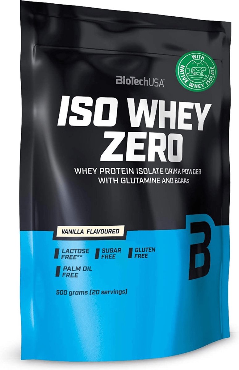Goedkoopste Protein Poeder - Iso Whey Zero - 500g - BiotechUSA - - Vanilla