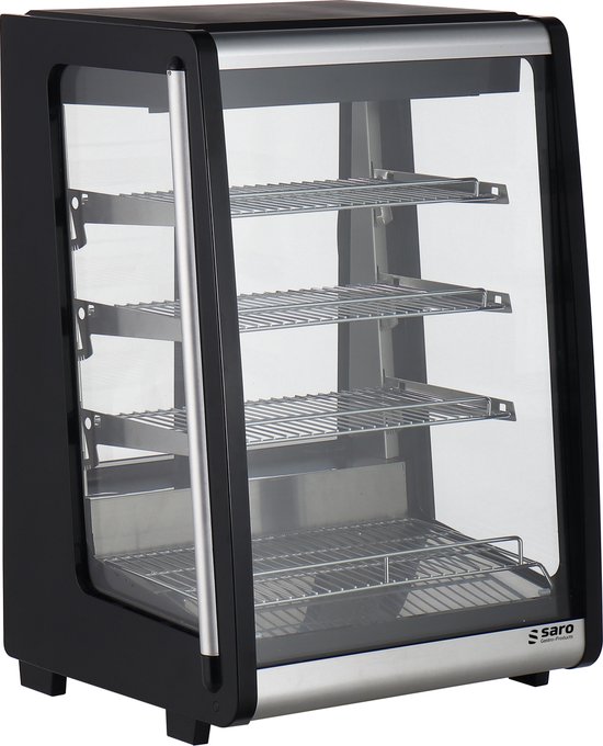 SARO Koelvitrine ALBA – 129L Koeltoonbank met LED & 3 Glazen Planken – Voor Horeca & Bakkerij