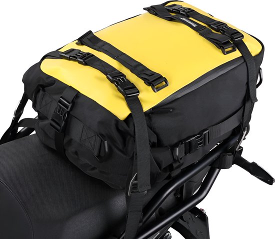 Foto: Avoir avoir motorfiets achter tas 20l waterdicht multifunctioneel zadel zijbagage tas fietsrugzak universeel geel 20l