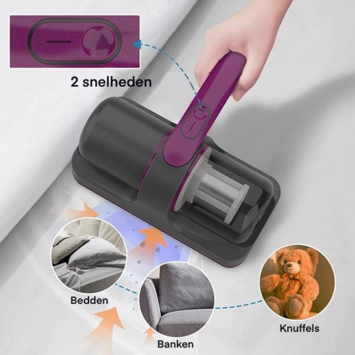 Bankreiniger - Huisstofmijt stofzuiger zonder zak - Matras - afbeelding 2