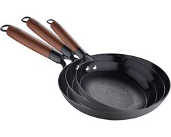 Hechtset Pannen MasterPro Odín 20 24 28 cm Geperst IJzer Antiaanbaklaag Acaciahouten Handvat Keramische Coating PFOA-vrij Hechtset