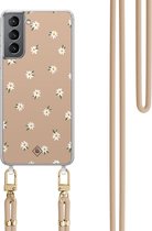 Marron, Beige, Marguerites Douces, Bandoulière