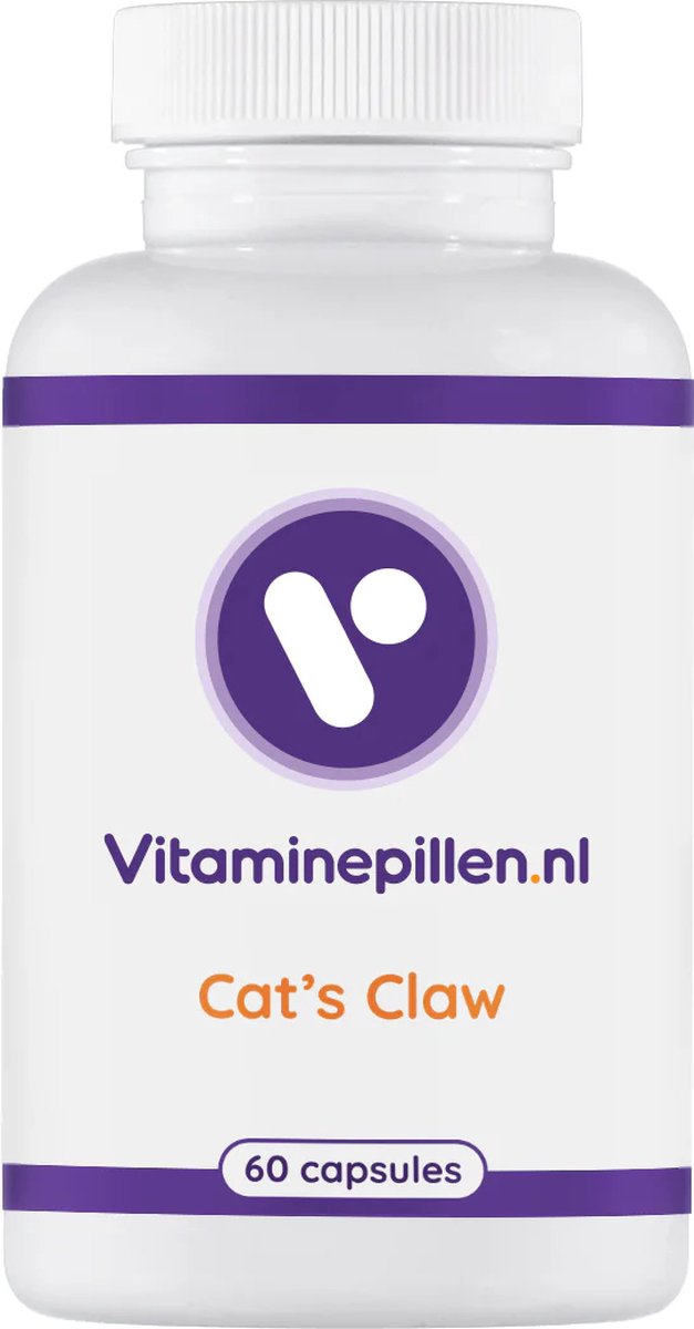Goedkoopste Vitaminepillen.nl | Cats Claw/Kattenklauw - Capsules - 60 stuks - Behoudt van goede gewrichten. Versoepelt en maakt gewrichten flexibeler. Verbeteren en ondersteunen het immuunsysteem. Ontstekingsremmend- Een echte anti oxidant, tegen slechte cellen.