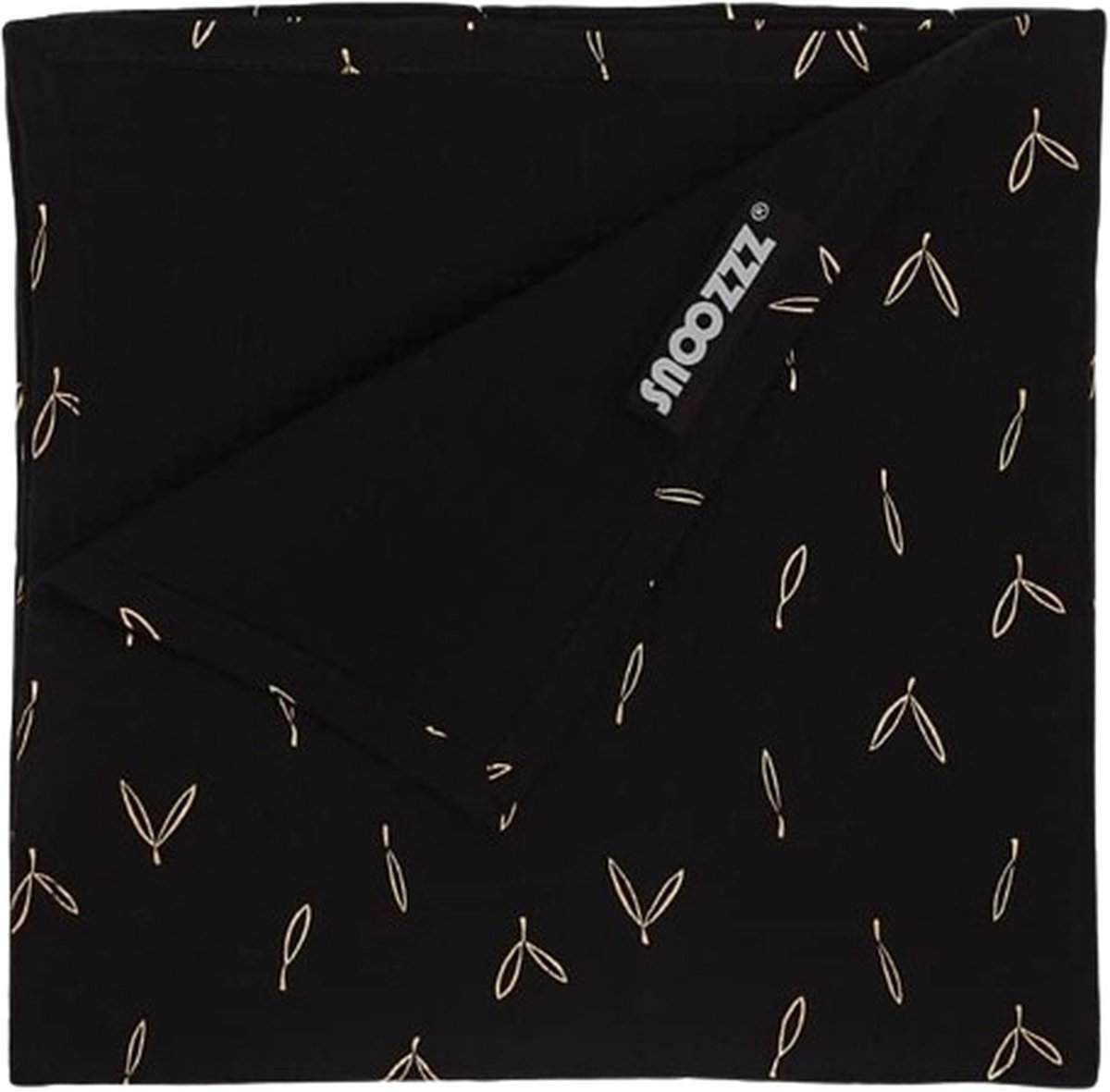 Goedkoopste Snoozzz Hydrofiel doek XL Swaddle - de beste kwaliteit zachte Hydrofiel - 100 katoen - 120 x 120 cm - Noir goud