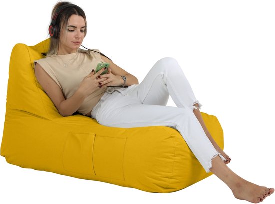 Xoft Living - Zitzak Lounge - Geel - Volwassenen & Kinderen