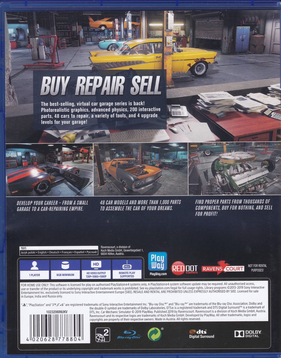 Car Mechanic Simulator (PS4)