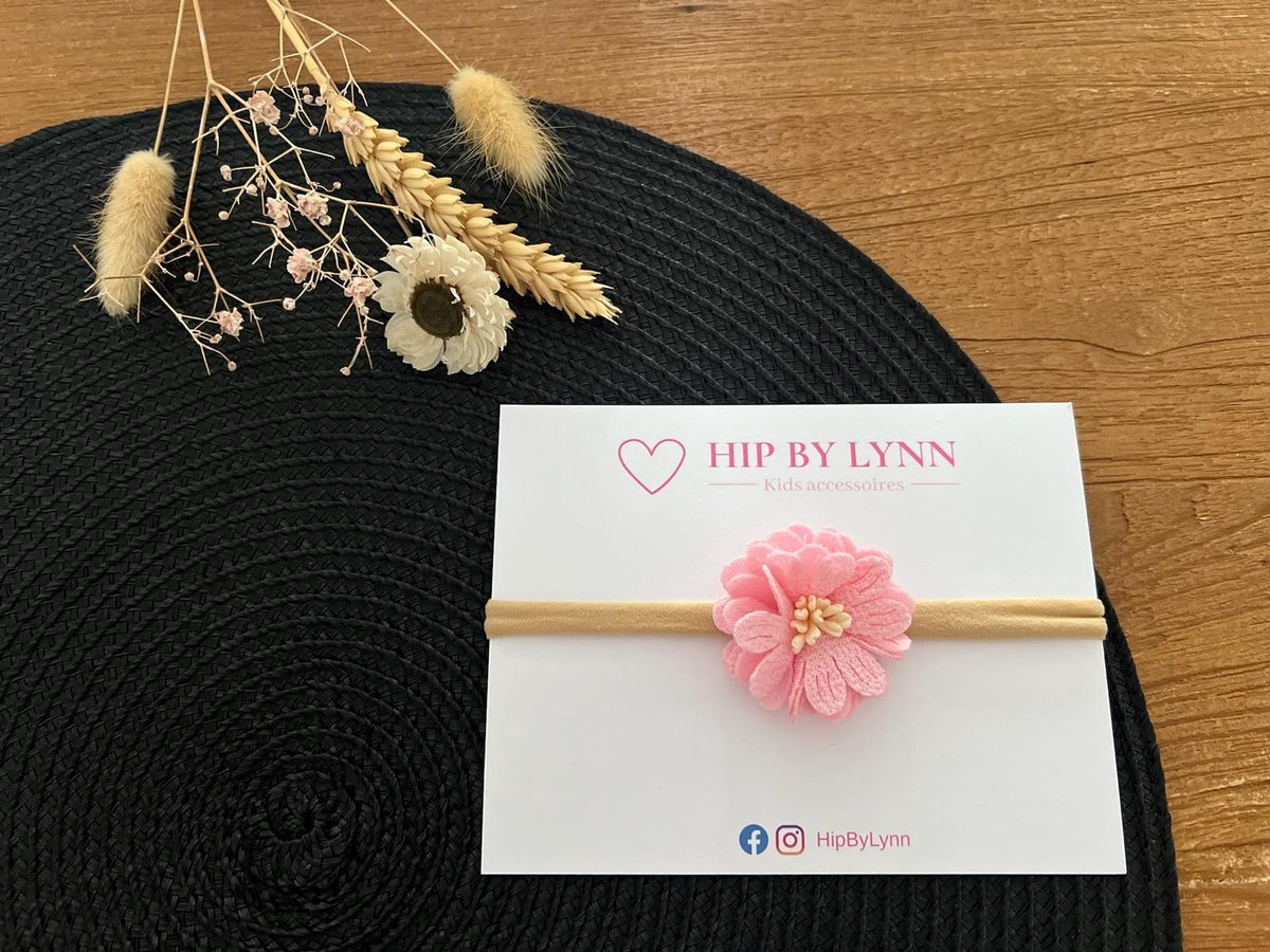 HipByLynn Haarband Fien Haarklem Roze Kinderaccessoires Haaraccessoires Haarband voor meisjes Haarband voor Baby's