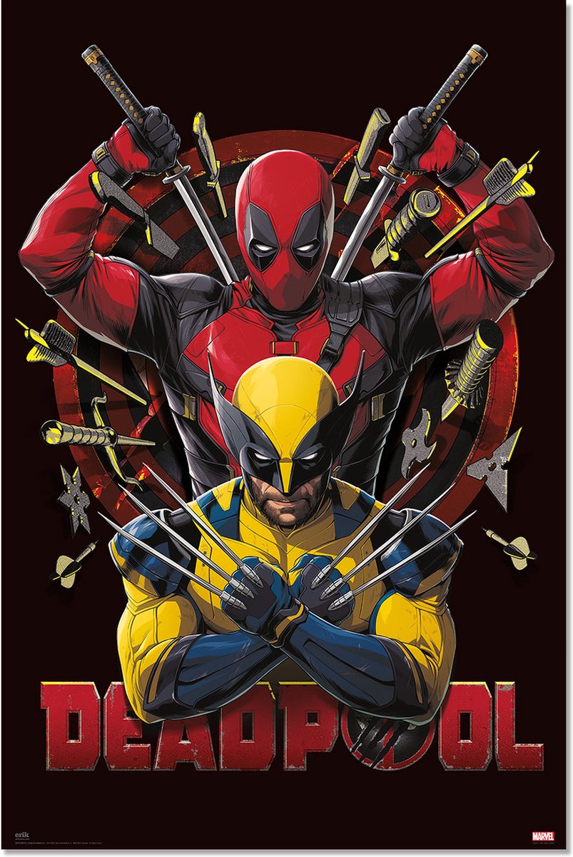 Posterpoint Deadpool & Wolverine poster - Marvel - Superhelden - Comics - Film - Wade - Logan - 61 x 91.5 cm multi