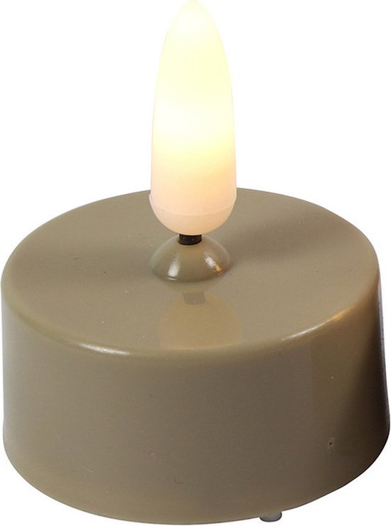 Bougies chauffe-plat LED Countryfield - 2x pcs - beige - avec minuterie - blanc chaud