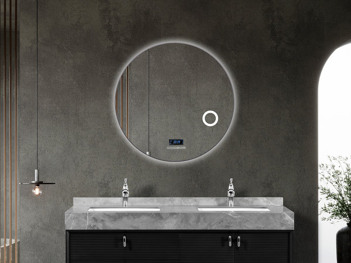 Mawialux LED Badkamerspiegel - Bluetooth - Livia - 80cm - grijs