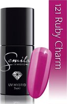 121 UV Hybrid Semilac Ruby Charm 7 ml.