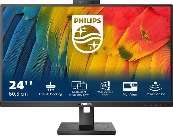 Philips 5000 series 24B1U5301H/00 LED display 60,5 cm (23.8") 1920 x 1080 Pixels Full HD LCD Zwart