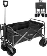 Bol.com LifeGoods Bolderkar - Opvouwbaar - 80KG Draagkracht - 94L - Wasbaar Polyester - Zwart aanbieding