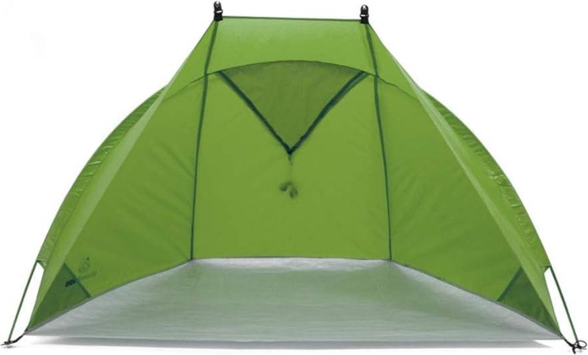 Lichte strandschelptent Helios Air 850 strandtent met UV 80 zonwering - draagbare zonnetent voor op reis - groen