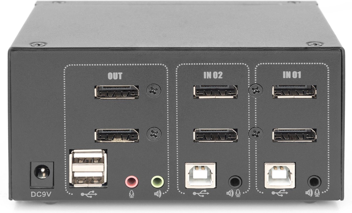Digitus DS-12862 KVM-switch Zwart