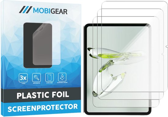 Protection d'écran Mobigear compatible avec OnePlus Pad Go | Film de protection d'écran Mobigear - Compatible avec les coques (paquet de 3)