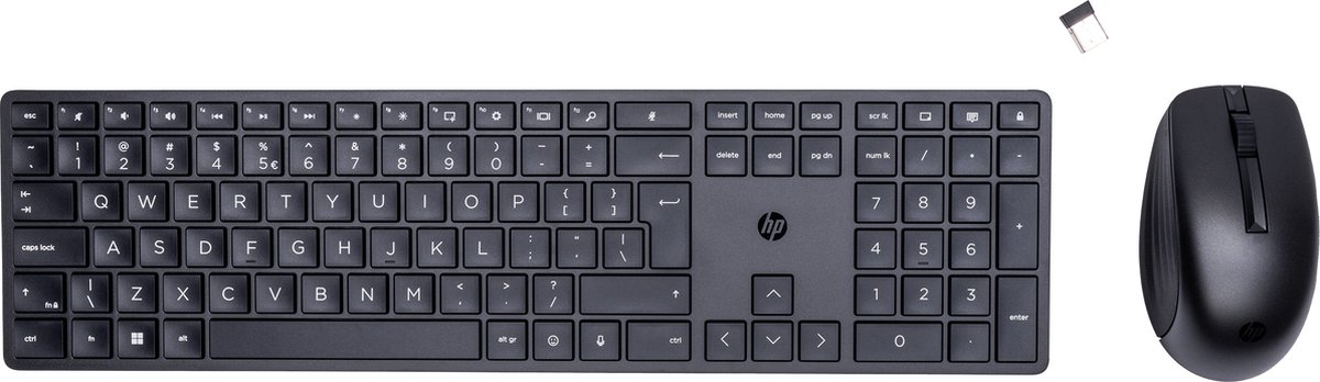 HP 650 Draadloze Toetsenbord- en Muiscombinatie Zwart