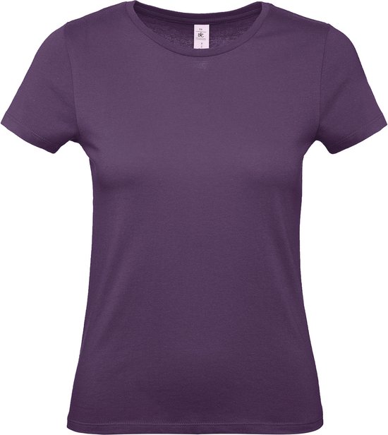 T-shirt Femme XL B&C Col rond Manches courtes Urban Violet 100% Katoen