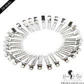 Haar in Stijl® | 24 stuks Curl Clip | 2 Benig Metalen Krul haarclips | haarklem voor Stylen van krullen | kapper Styling haar tools clips klips klem | Salon Haarspelden