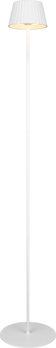 REALITY SUAREZ - Vloerlamp - Wit mat - Oplaadbaar - incl. 1x SMD 1,5 W - AAN/UIT touch - Sensor dimmer - USB-aansluiting - Accuvoeding - Buitenverlichting - IP44