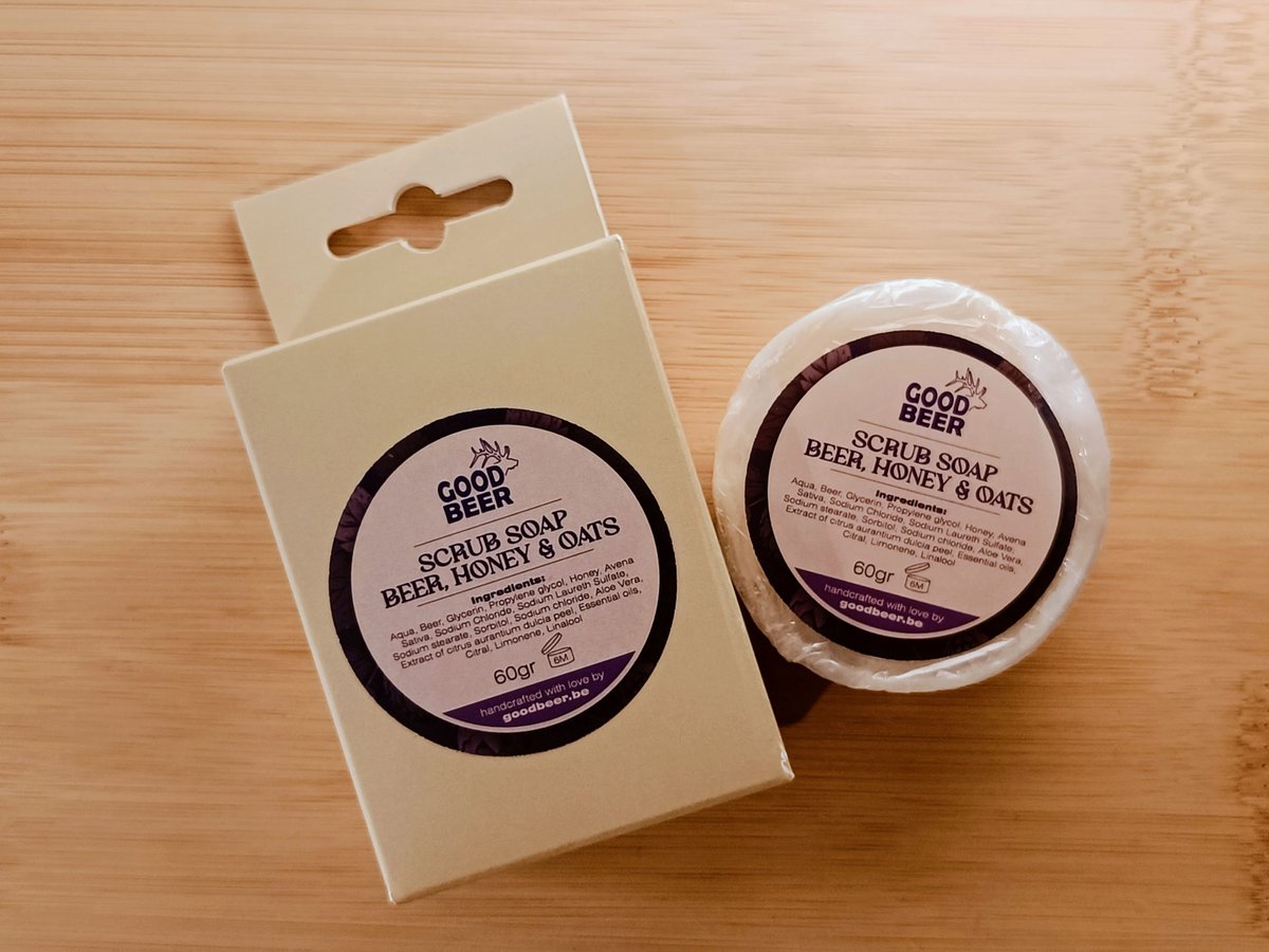 Goedkoopste GoodBeer Verzorgende Scrubzeep met Bierextract, Honing en Haver - 60gr