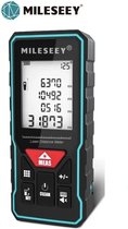 Bol.com Mileseey - Afstandsmeter - Laser Afstandsmeter - 60 Meter Bereik - Digitaal Meetapparaat - Binnen En Buiten - Zwart/Blauw aanbieding