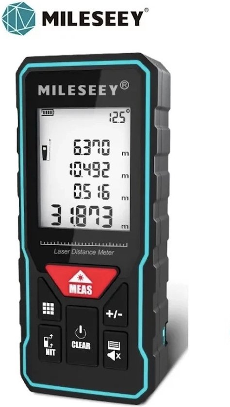 VONROC Laser afstandsmeter - 60 meter bereik - Aanpasbare