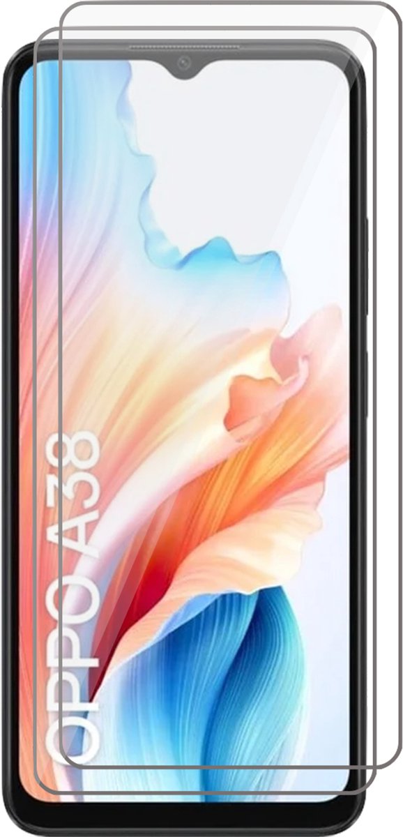 Screenprotector geschikt voor Oppo A38 / A18 - 2x Glas Screen Protector