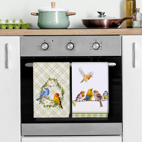 Happy Easter Set van 2 hangende keukenhanddoek zachte