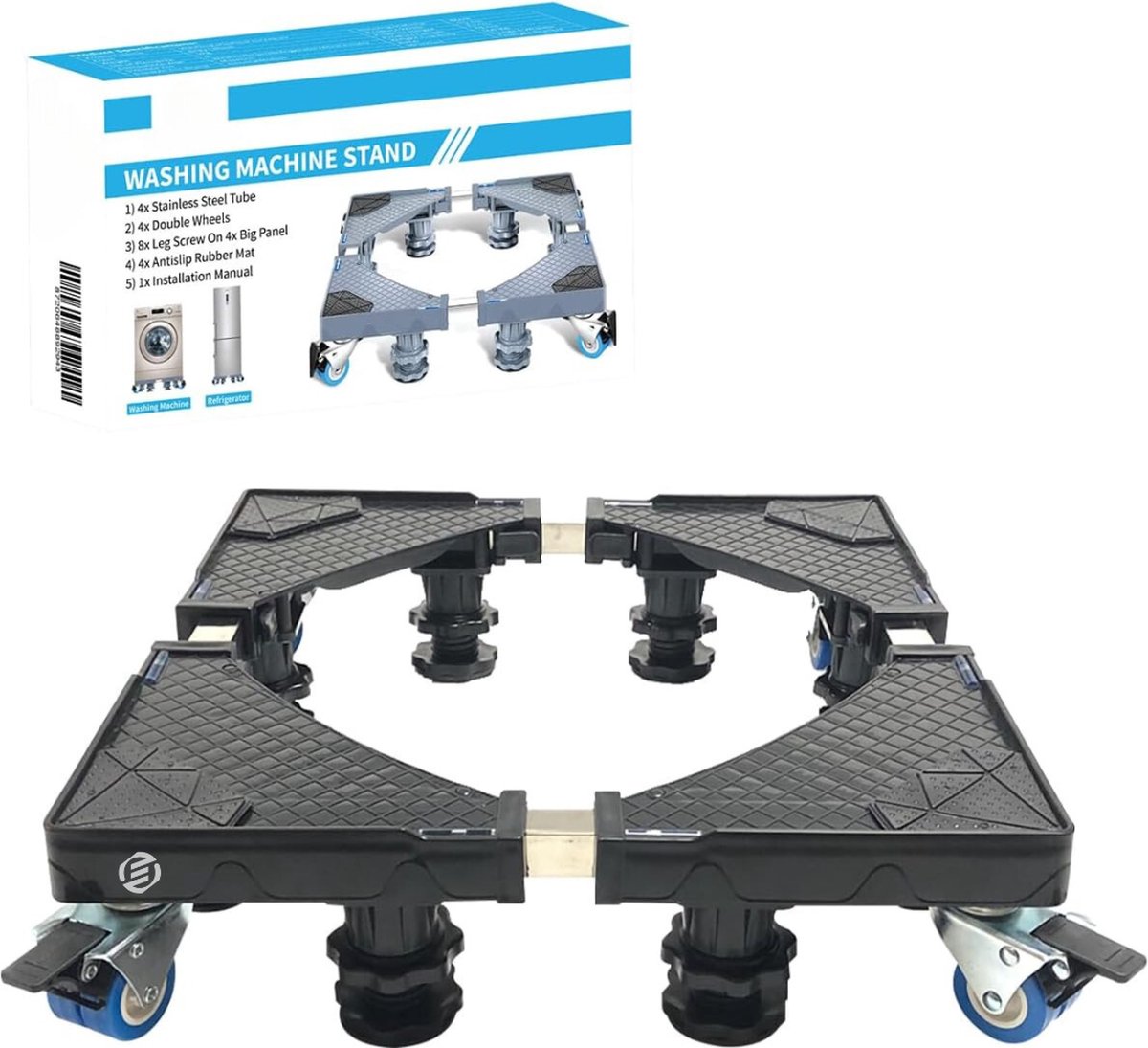 Equivera Wasmachine Verhoger - Wasmachine Sokkel - Wasmachine opbouwmeubel - Wasmachine Kast - Wasmachine Ombouw - Wasmachine Meubel