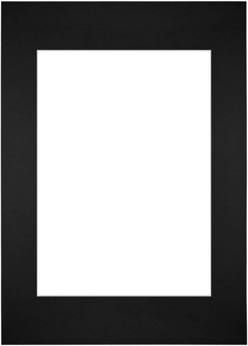 Passe-Partout Fotomaat 14,8x21 cm - Lijstmaat 21x29,7 cm - Zwart - Museumkarton - Fotolijst niet inbegrepen