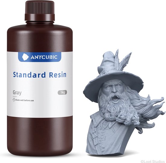 Anycubic SLA 3D printer resin 1 liter - Grijs