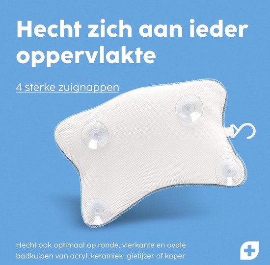Vesta Badkussen Grijs - Maat L - Luxe Badewannenkussen met Zuignappen - Ergonomisch Nekkussen voor Bad - Zacht & Comfortabel Badekussen - Hoofdsteun voor Badkuip Vesta Badkussen Grijs - Maat L - Luxe Badewannenkussen met Zuignappen - Ergonomisch Nekkussen voor Bad - Zacht & Comfortabel Badekussen - Hoofdsteun voor Badkuip