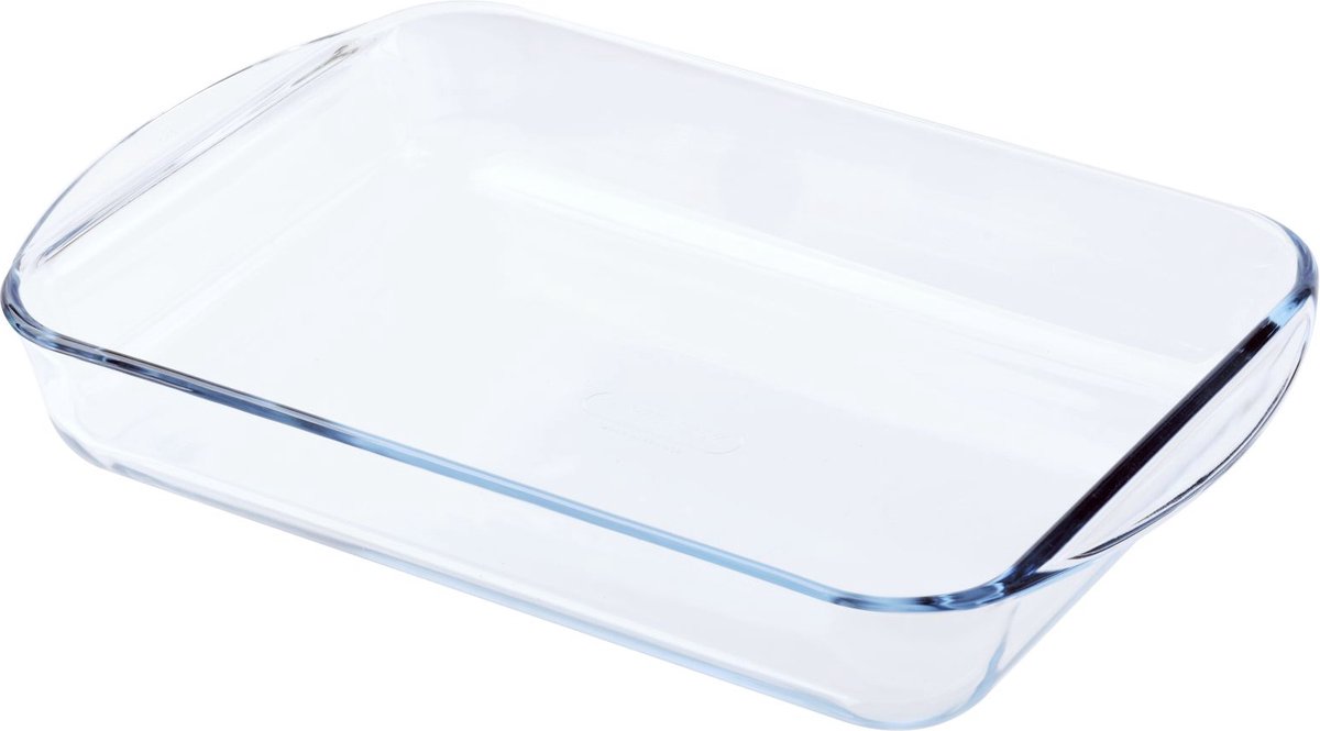 Rechthoekige glazen ovenschaal 2,6 liter 35 x 23 x 5 cm - Ovenschotel schalen - Bakvorm